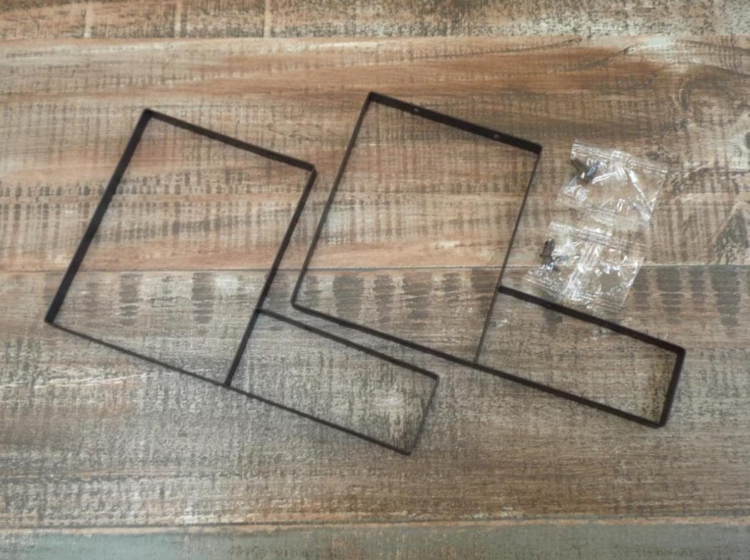 ♥️ご予約⭐柴犬ちゃん柄♥️アイアンレッグ2段棚⭐ウォルナット♥️--168