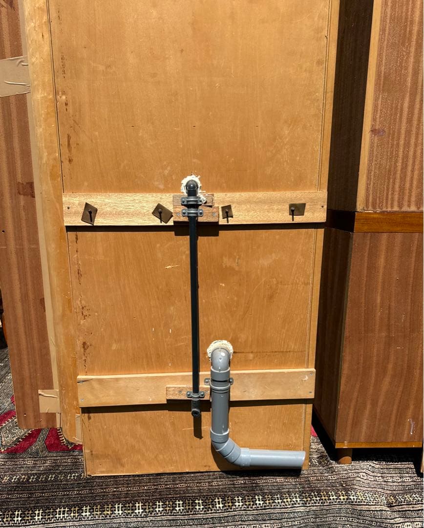 豪華バーキャビネット 希少な蛇口付 幅161×高229cm