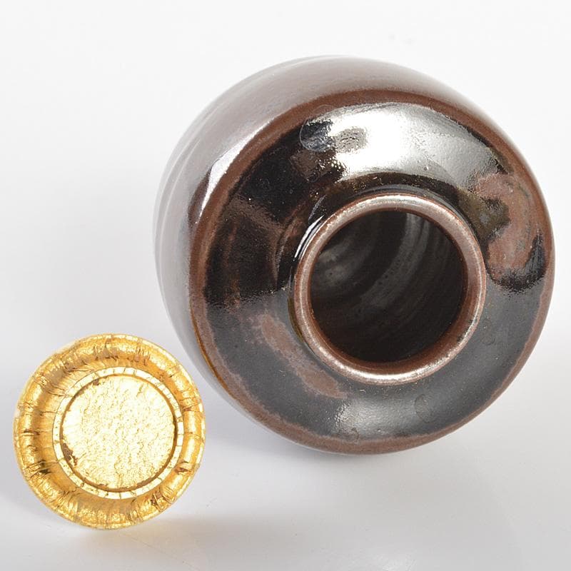 茶道具　玉領作　茶入　仕覆付　共箱　V　R6891