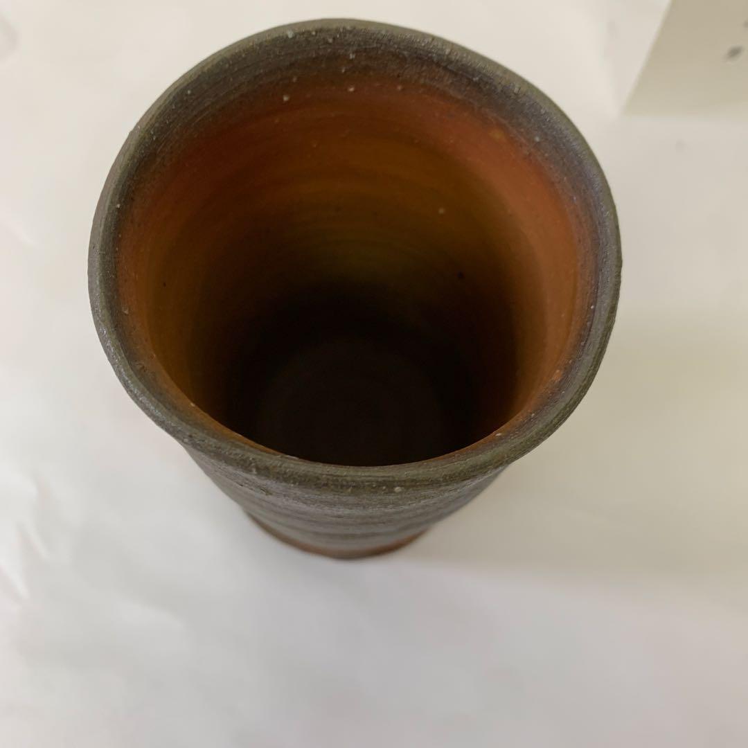 中村六郎　備前　麦酒呑　共箱