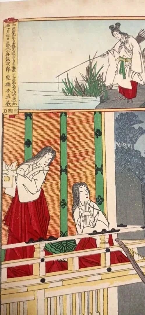 浮世絵版画、東錦畫夜競武内宿禰、楊洲周延（橋本周延)画明治19年出版
