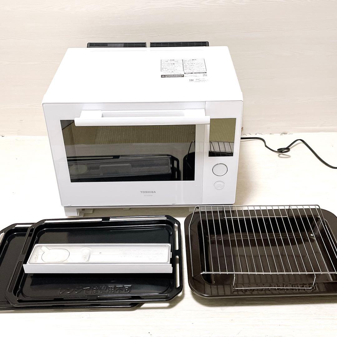 美品 東芝 過熱水蒸気オーブンレンジ 石窯ドーム ER-YD7000 ホワイト