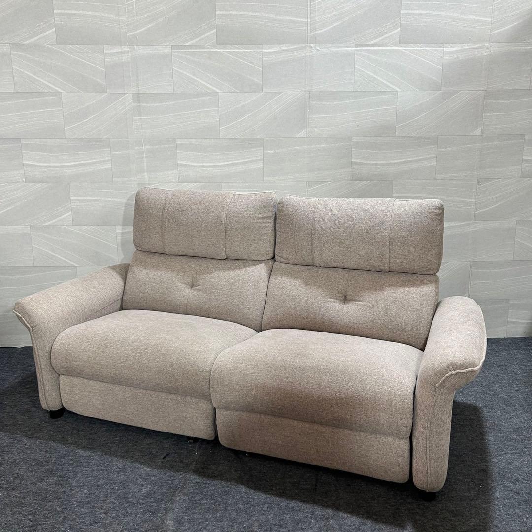 NITORI 電動リクライニングソファ Nピュール 2人掛け 布張り d2761