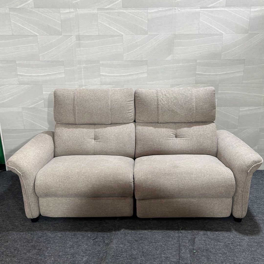 NITORI 電動リクライニングソファ Nピュール 2人掛け 布張り d2761