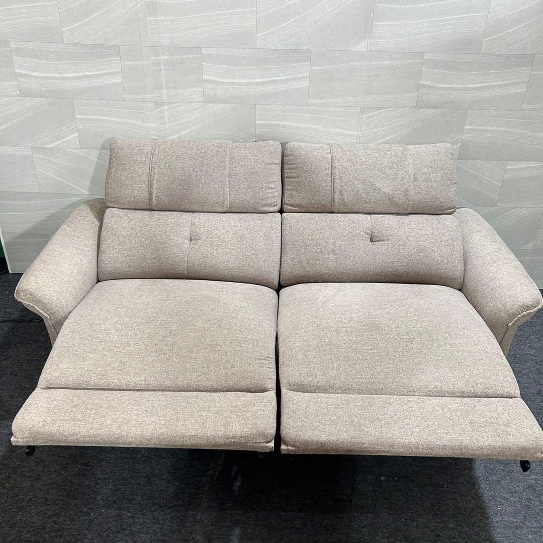 NITORI 電動リクライニングソファ Nピュール 2人掛け 布張り d2761