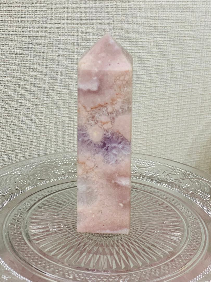 ⭐︎天然石⭐︎高品質⭐︎タワー⭐︎ポイント⭐︎ピンクアメジストとアメジストの共生⭐︎