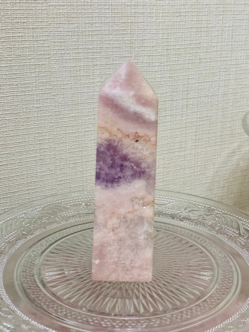 ⭐︎天然石⭐︎高品質⭐︎タワー⭐︎ポイント⭐︎ピンクアメジストとアメジストの共生⭐︎