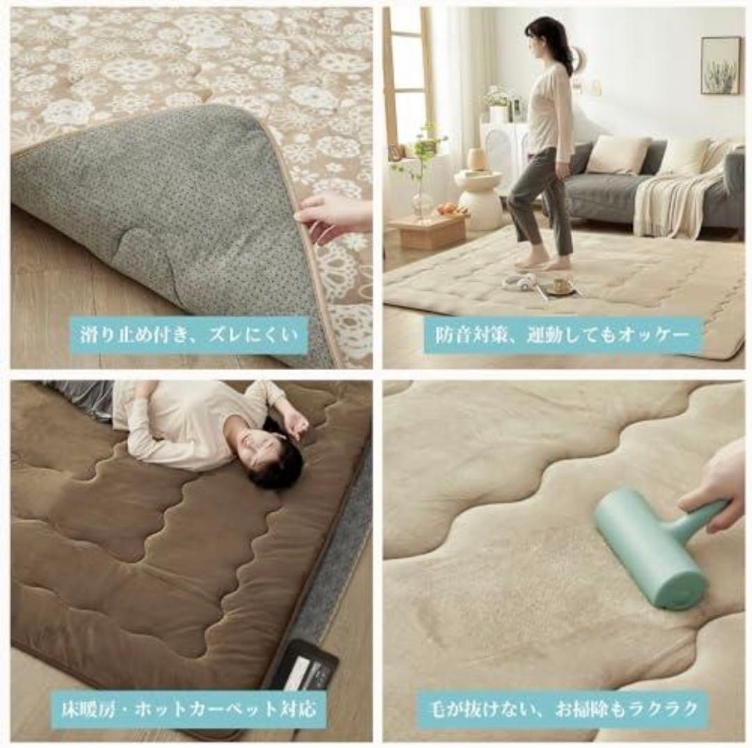 【カラーベージュ】【VK Living】こたつ敷布団 極厚190×190cm