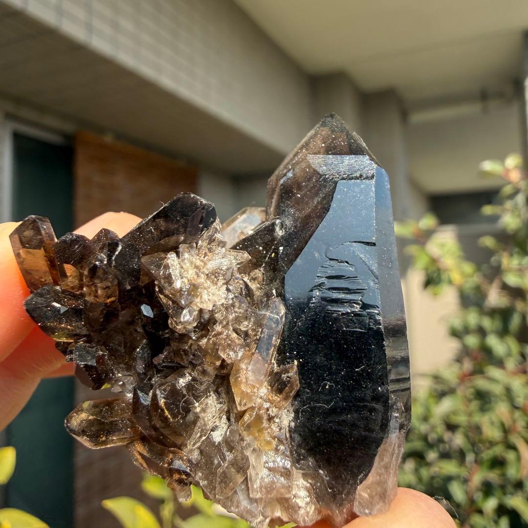 自然色　水晶クラスター モリオン　23個セット　1kg 水晶　原石　自然石c1