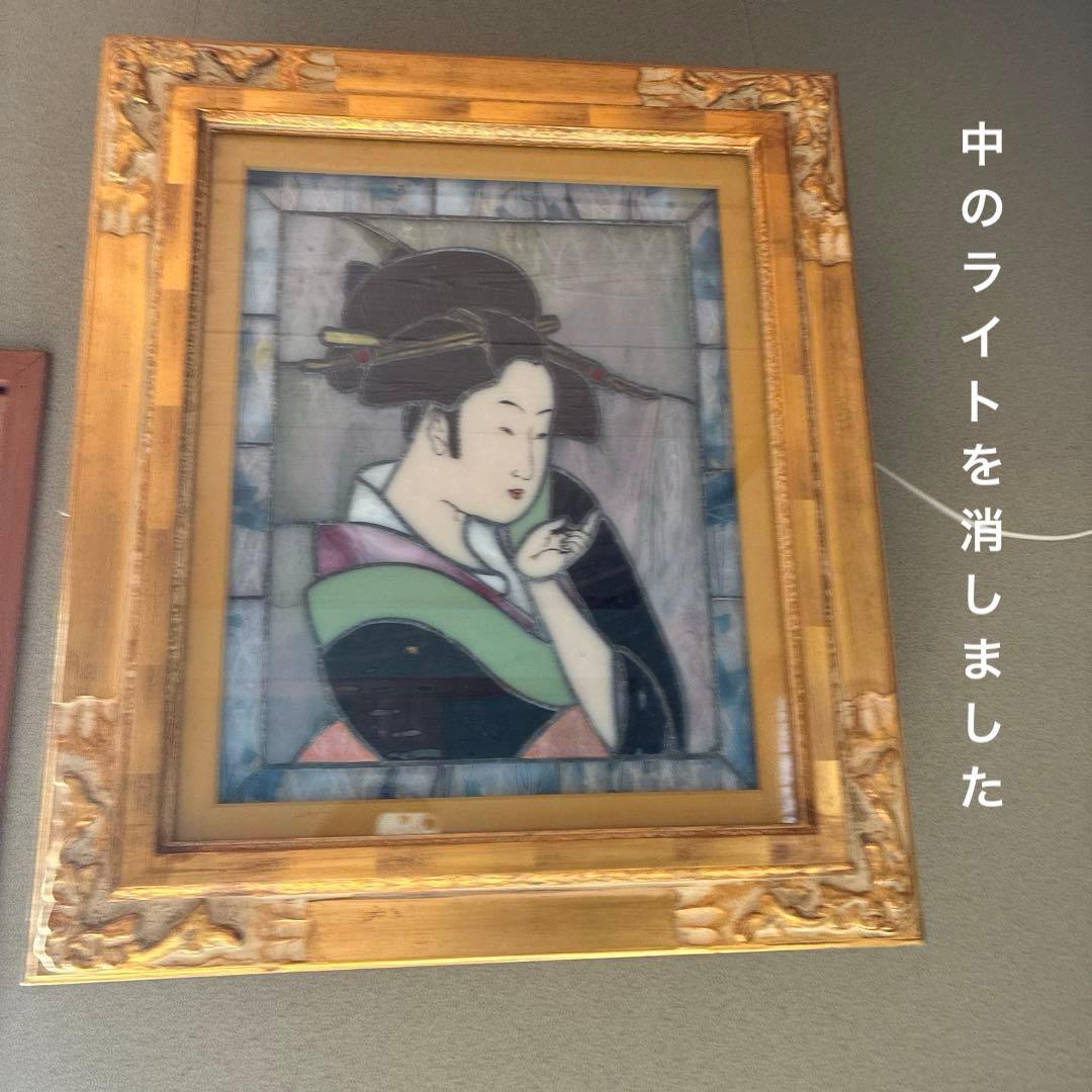 ステンドグラスアート 日本の女性