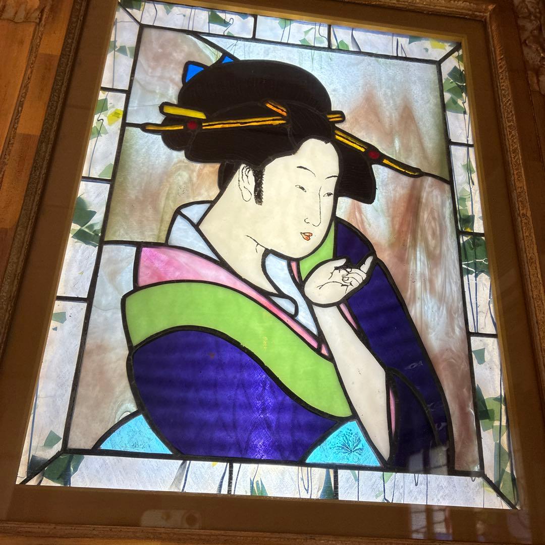 ステンドグラスアート 日本の女性