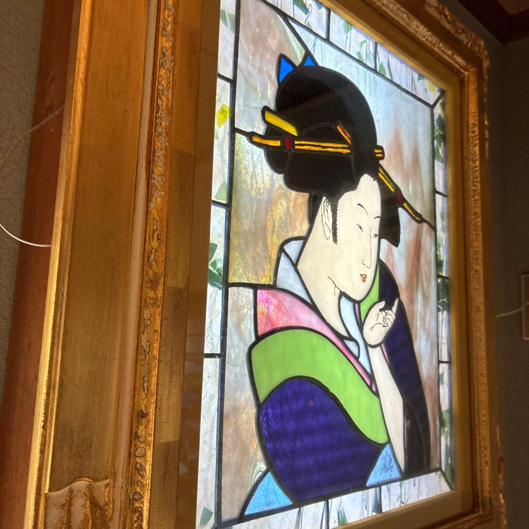 ステンドグラスアート 日本の女性