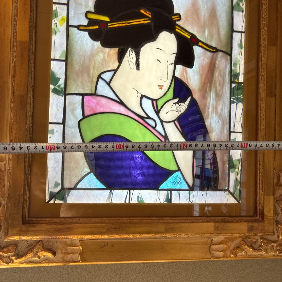 ステンドグラスアート 日本の女性