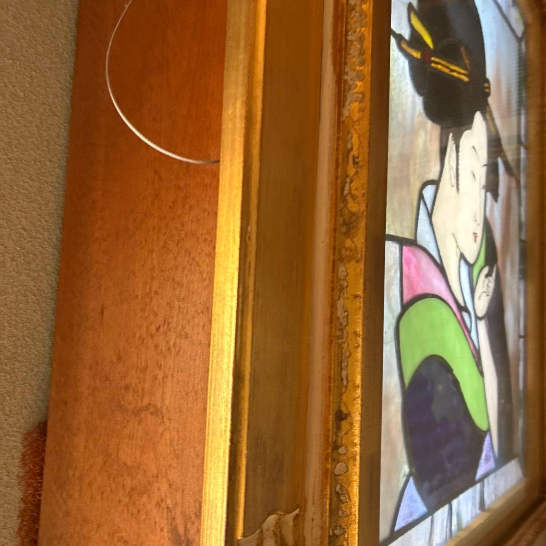 ステンドグラスアート 日本の女性