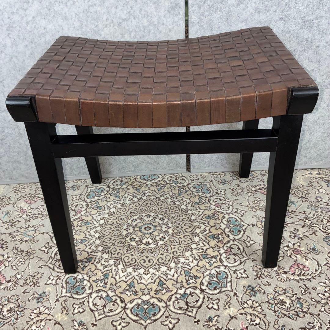 アンティーク調 椅子 スツール 革製