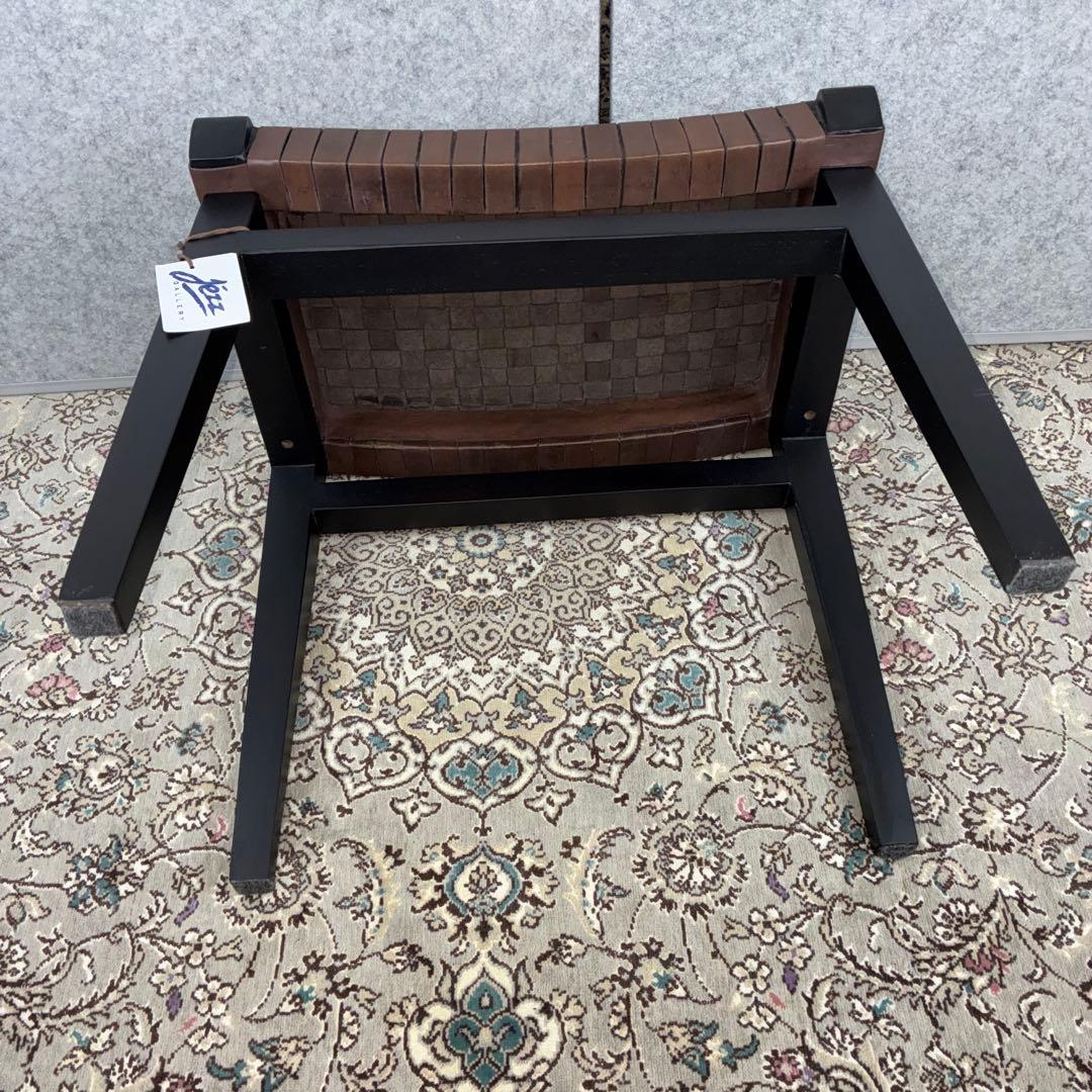 アンティーク調 椅子 スツール 革製