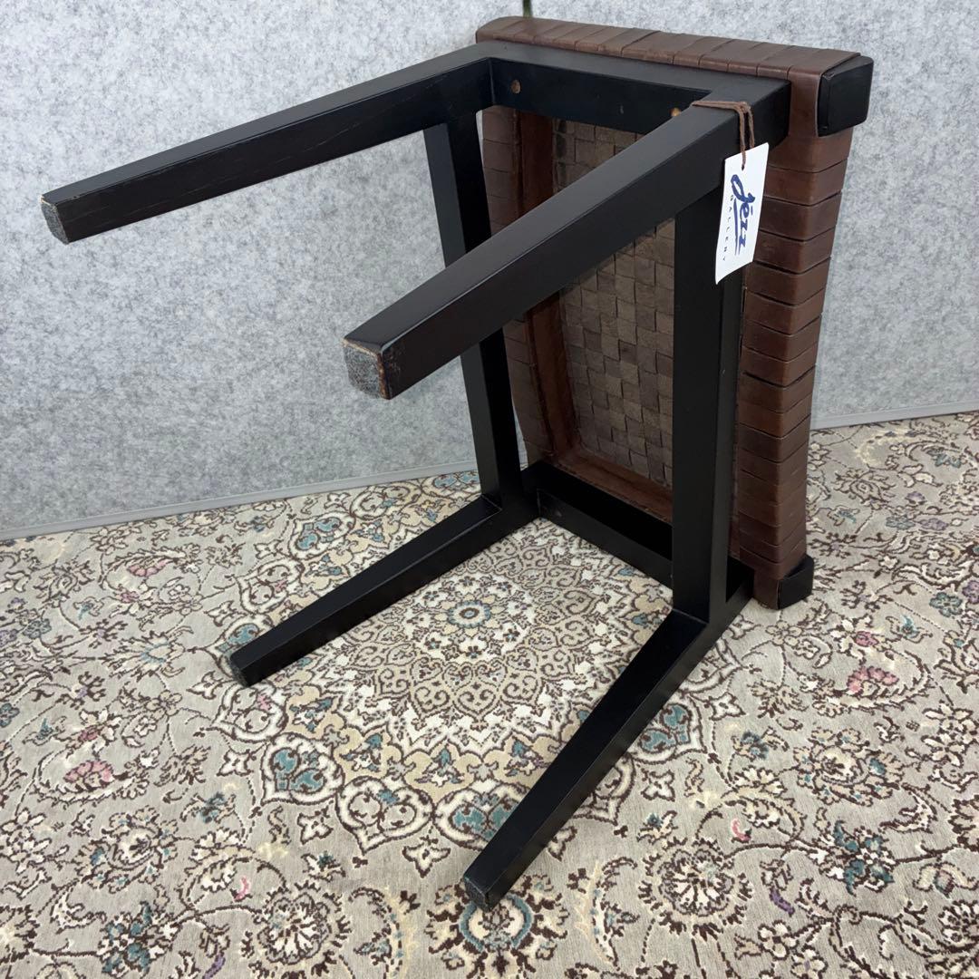 アンティーク調 椅子 スツール 革製