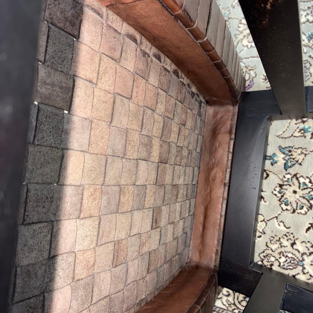 アンティーク調 椅子 スツール 革製