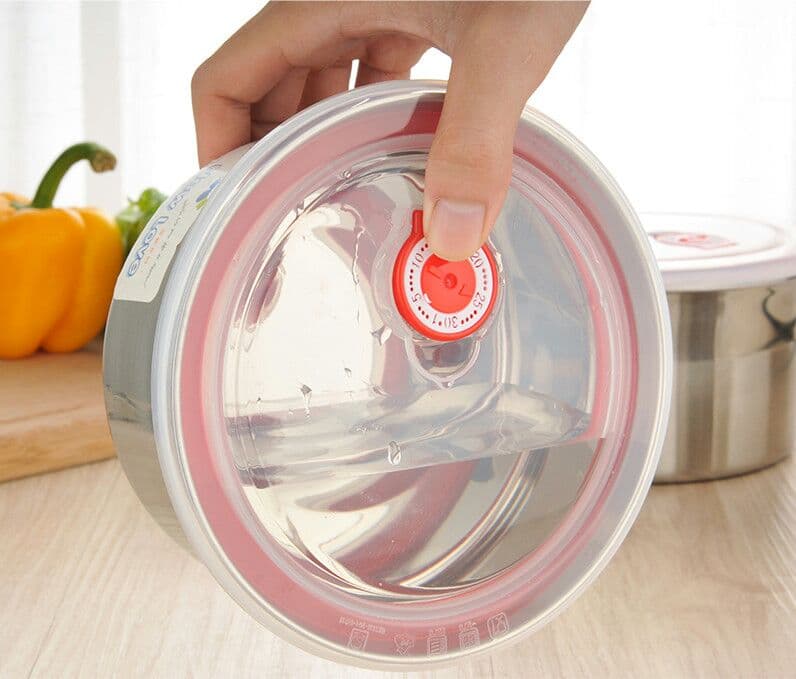 304ステンレスのお弁当箱の円形の保存容器密封スープの蓋付き保存容器