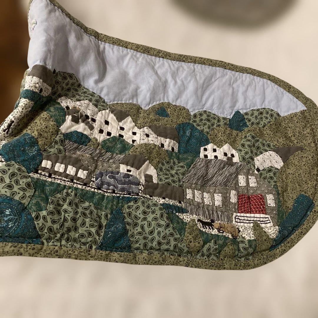 LLビーン 農村風景デザインのキルティング生地