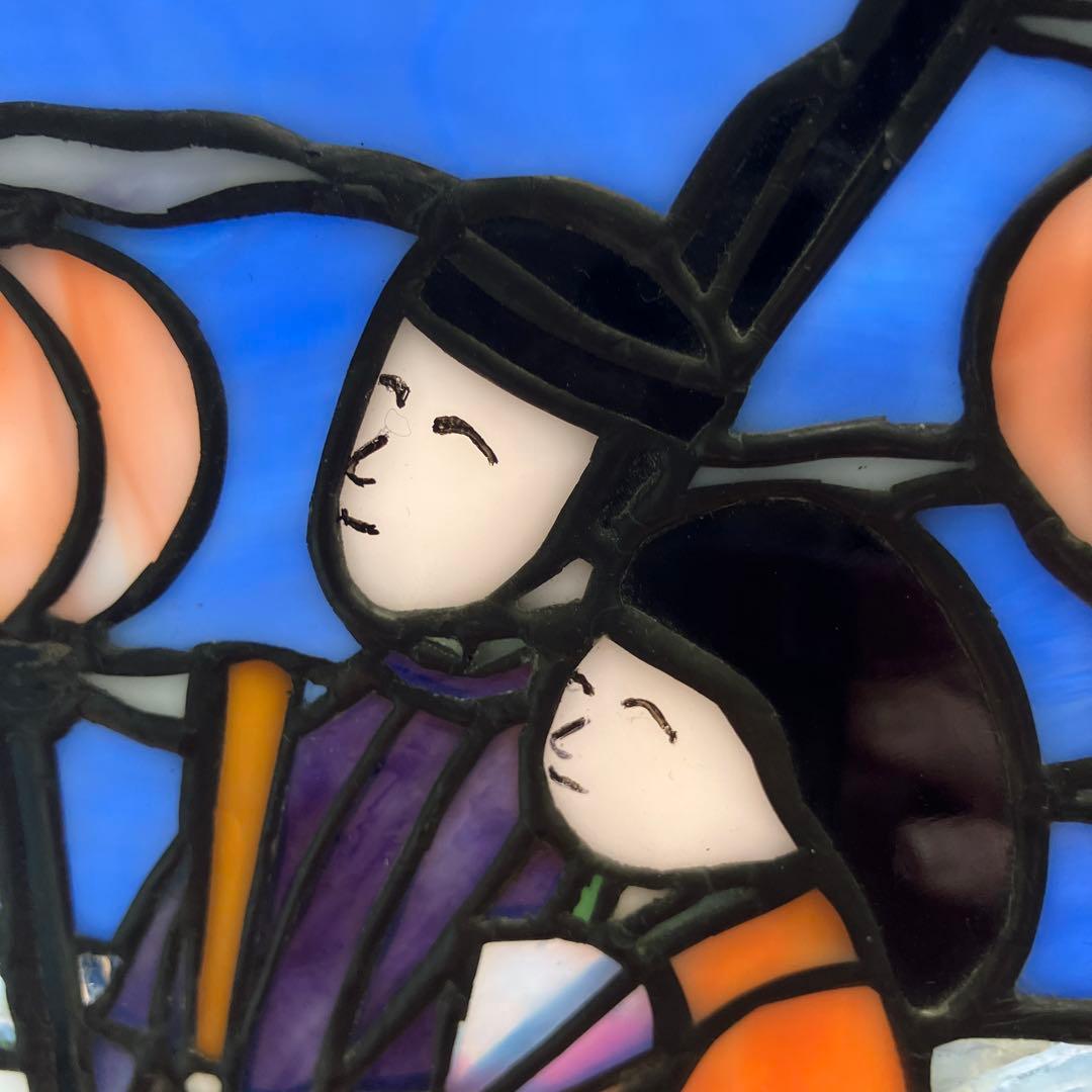 ステンドグラス　立ち雛