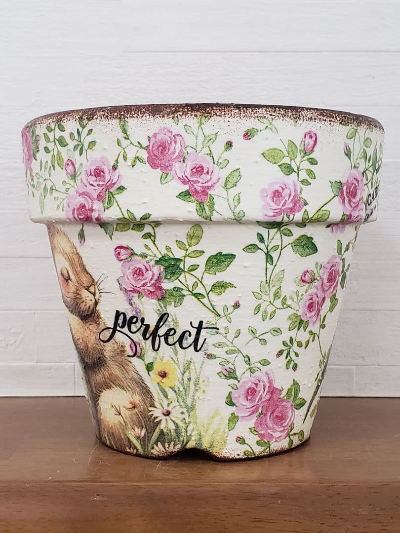 オーダーOK☘️【728】リメイク鉢☆三河焼4.5号鉢