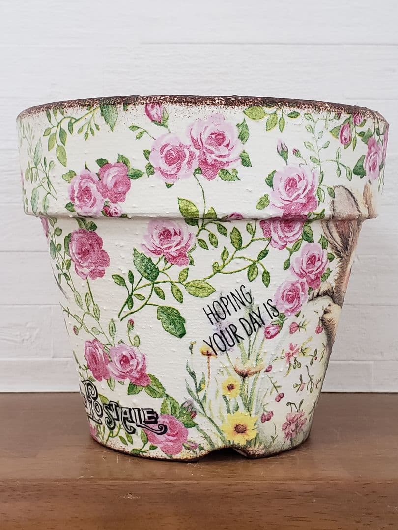 オーダーOK☘️【728】リメイク鉢☆三河焼4.5号鉢