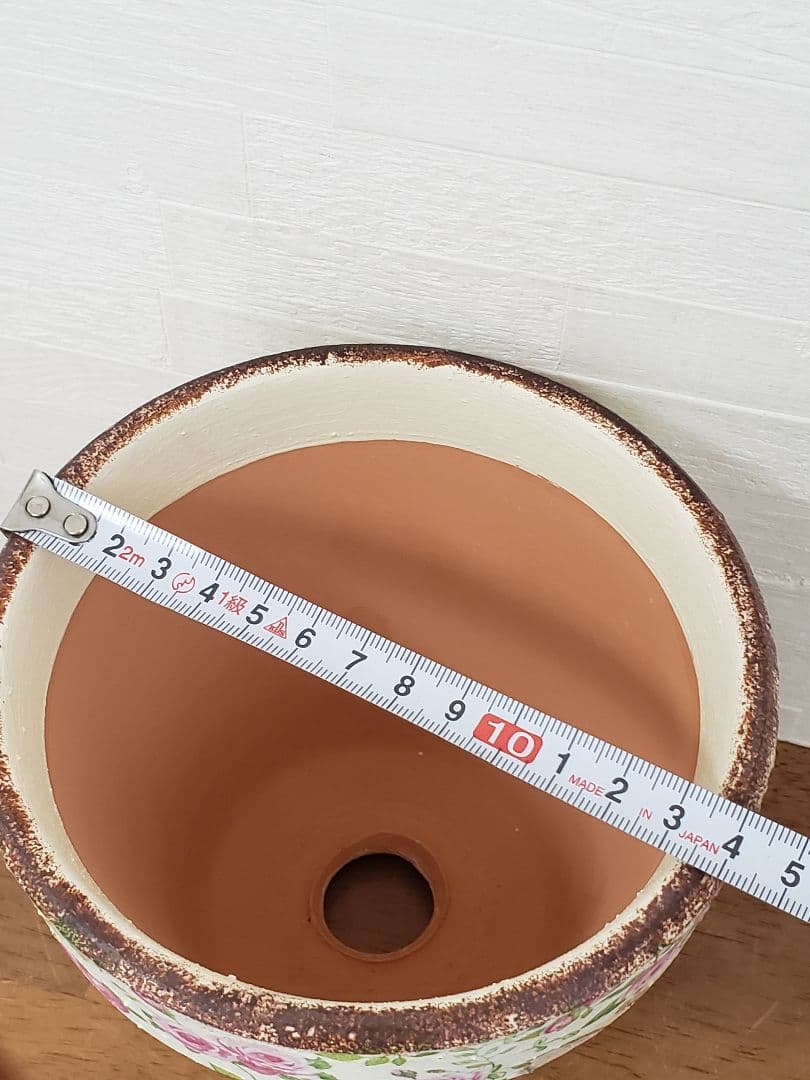 オーダーOK☘️【728】リメイク鉢☆三河焼4.5号鉢