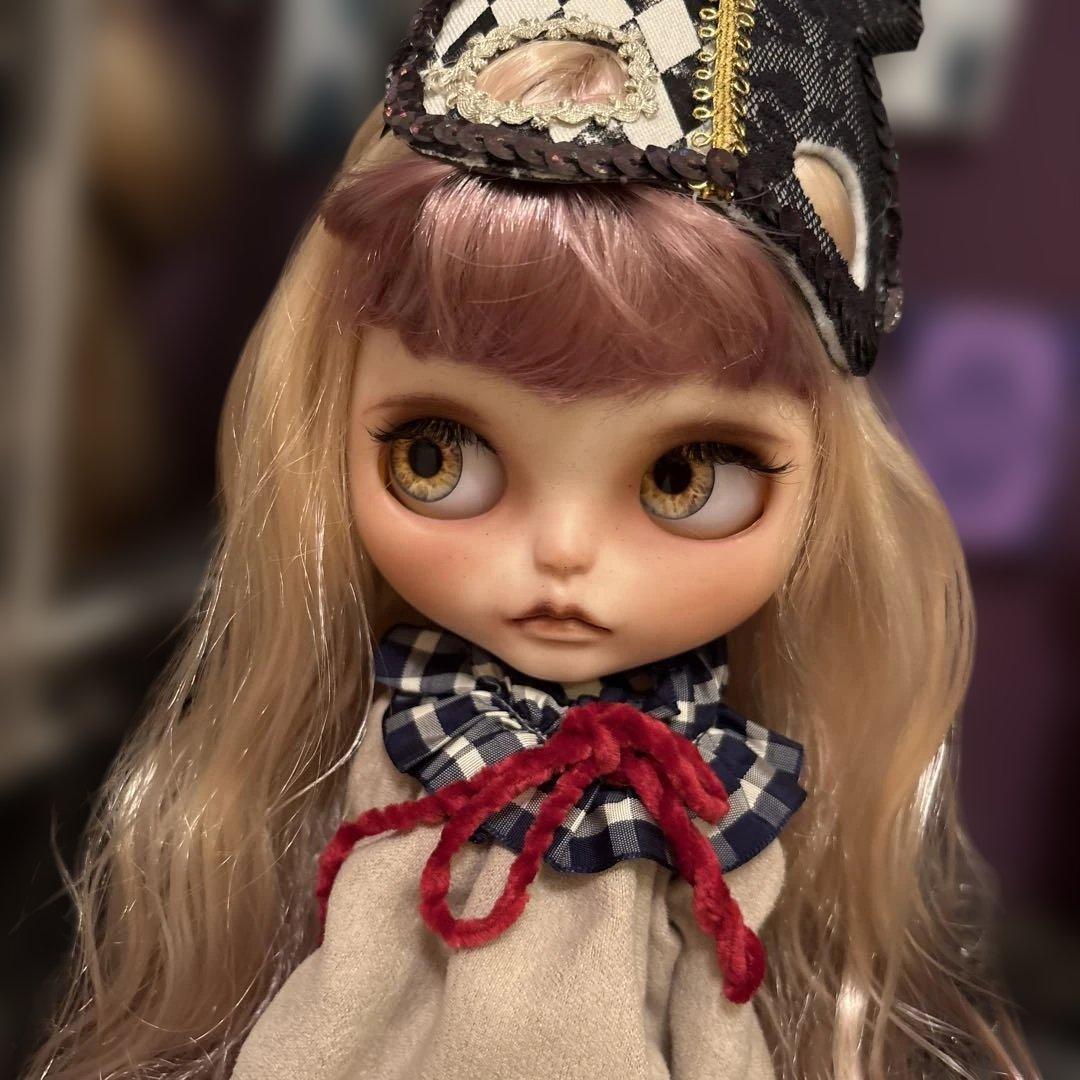 ※染色ヘアーlast※カスタムドールカスタムアイシードール 染色パープル本体のみ