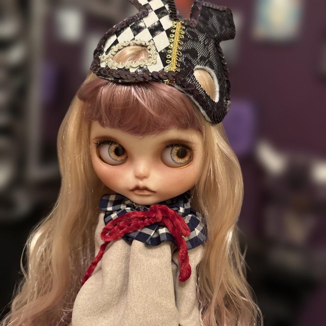 ※染色ヘアーlast※カスタムドールカスタムアイシードール 染色パープル本体のみ