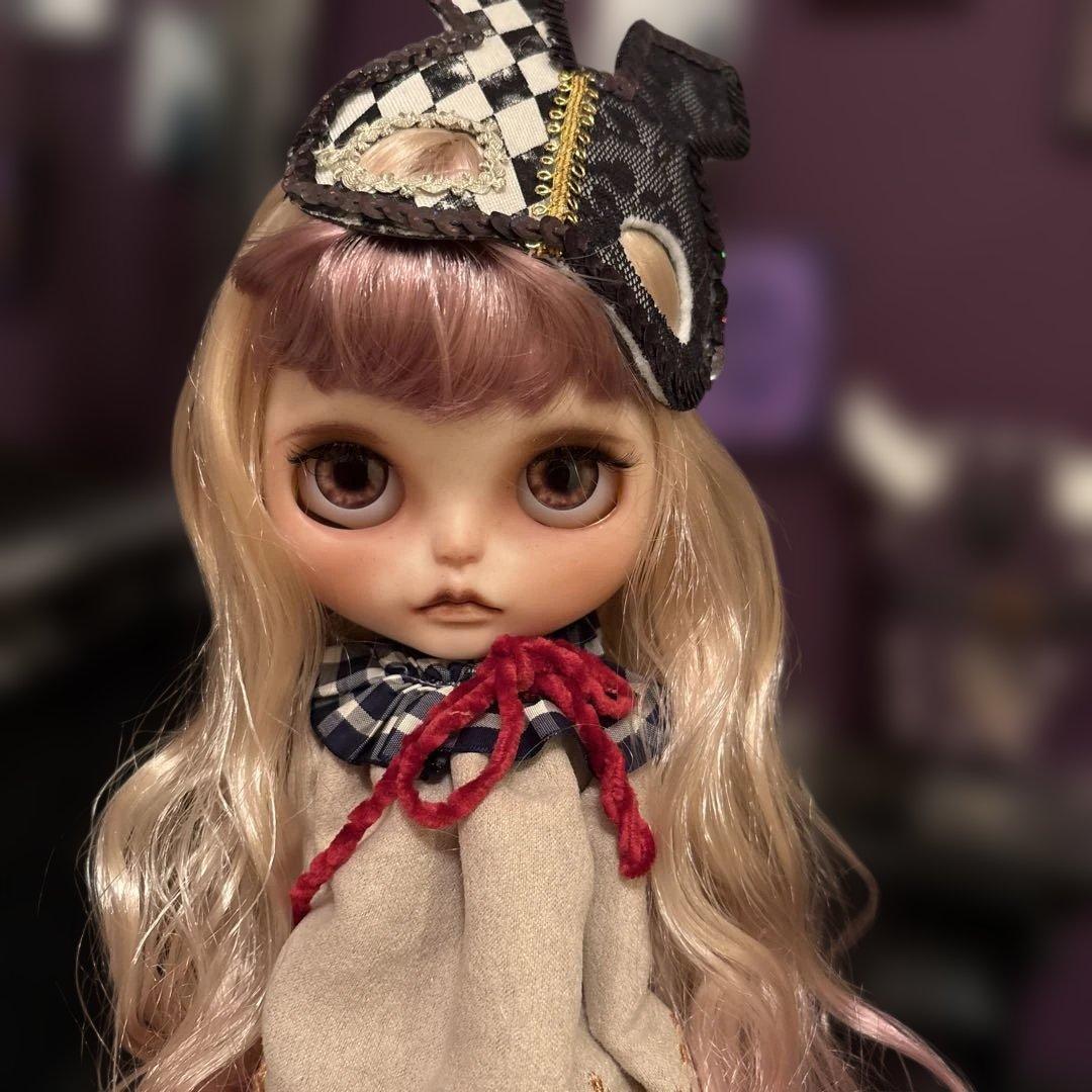 ※染色ヘアーlast※カスタムドールカスタムアイシードール 染色パープル本体のみ