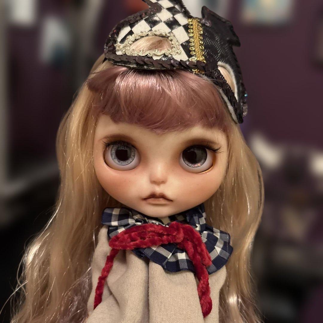 ※染色ヘアーlast※カスタムドールカスタムアイシードール 染色パープル本体のみ