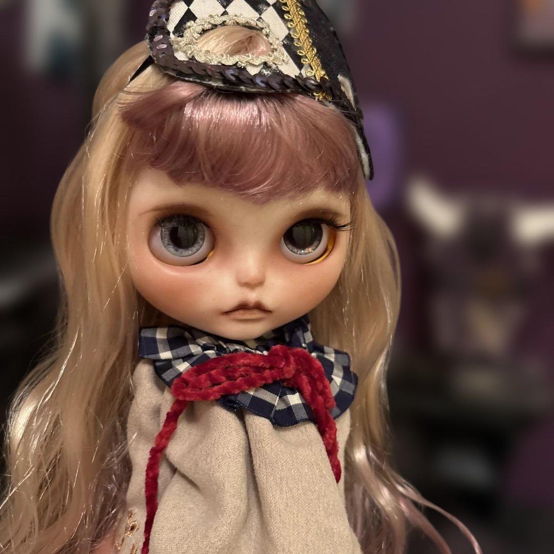 ※染色ヘアーlast※カスタムドールカスタムアイシードール 染色パープル本体のみ