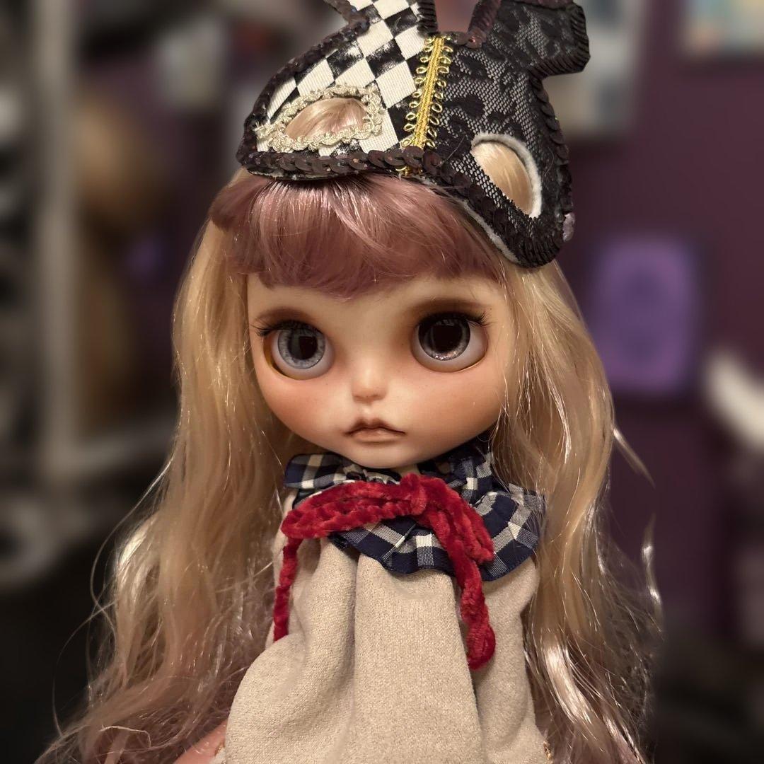 ※染色ヘアーlast※カスタムドールカスタムアイシードール 染色パープル本体のみ