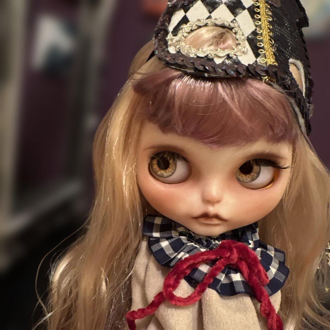 ※染色ヘアーlast※カスタムドールカスタムアイシードール 染色パープル本体のみ