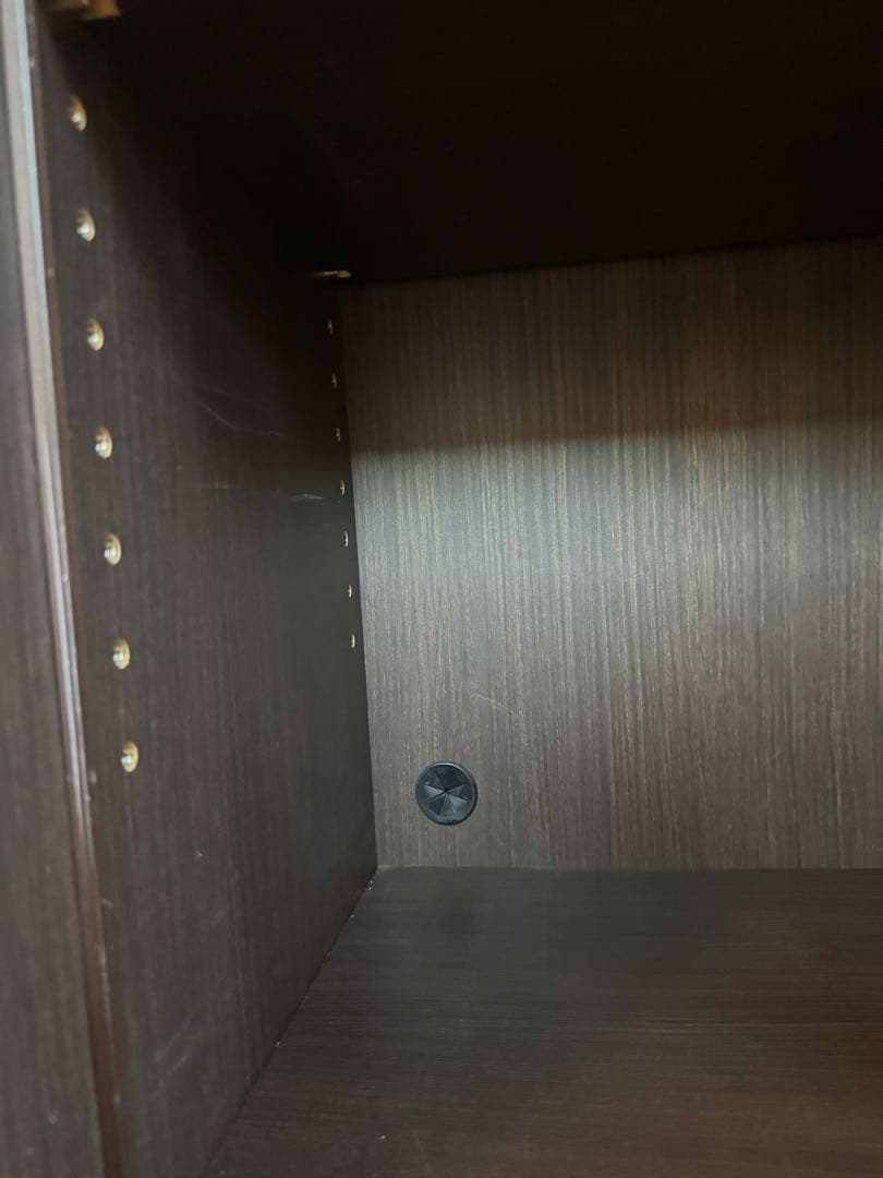 【小島工芸】テレビボード 120cm 木製キャビネット ダークブラウン ガラス扉