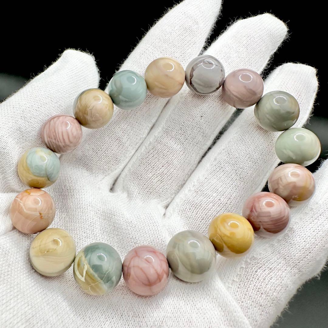 パステルカラーアラシャンメノウ　ブレスレット