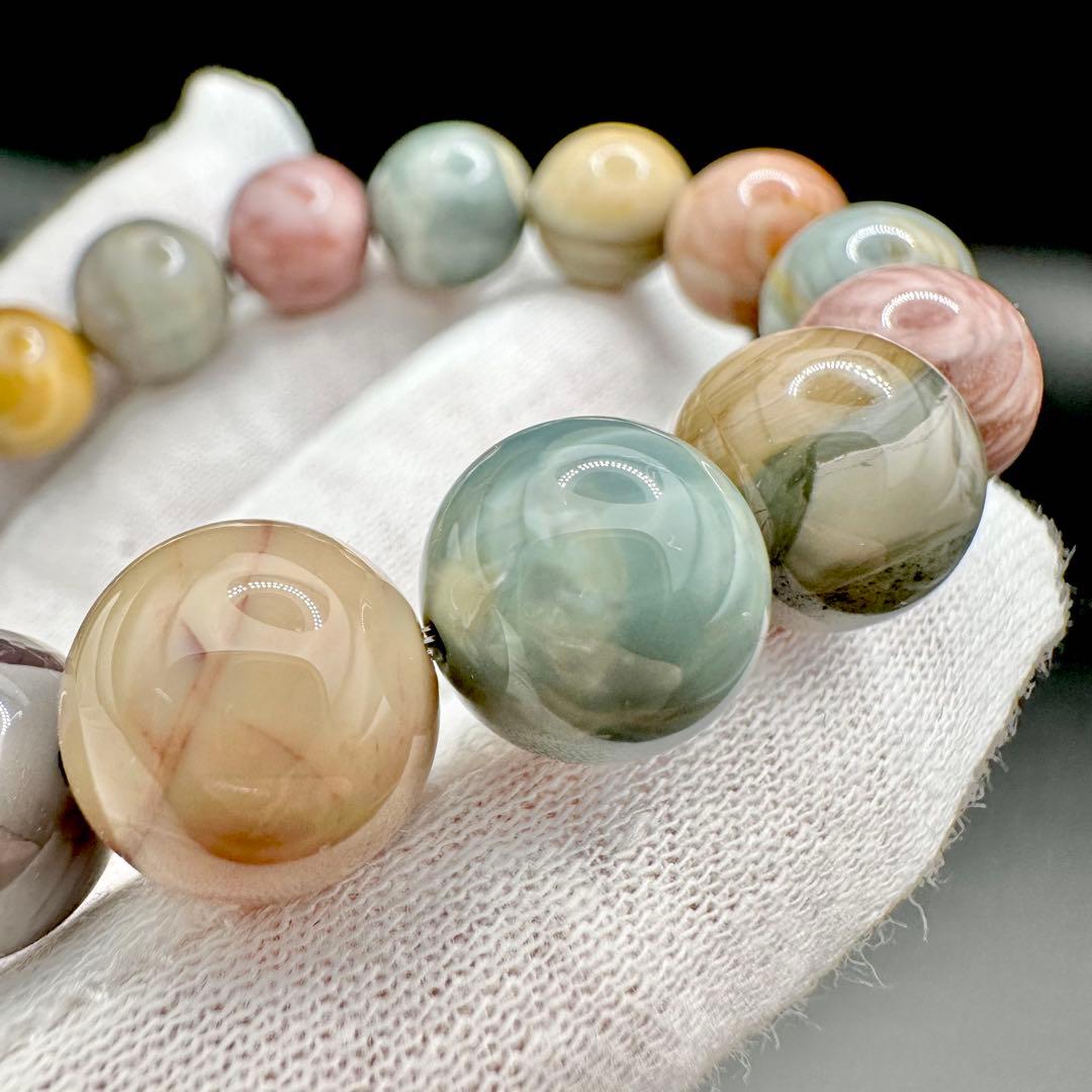パステルカラーアラシャンメノウ　ブレスレット