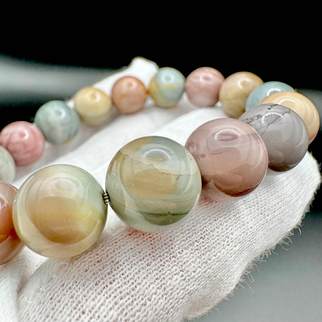パステルカラーアラシャンメノウ　ブレスレット