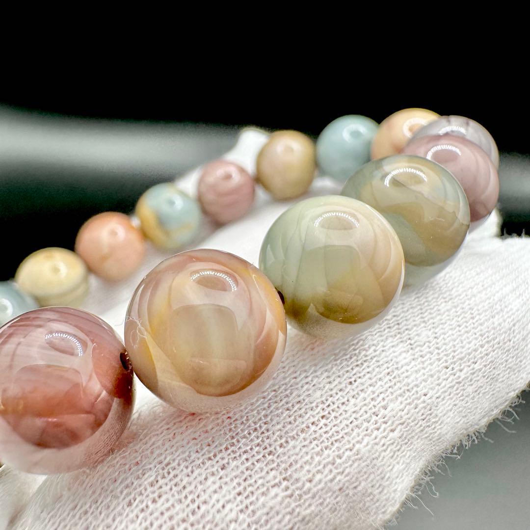 パステルカラーアラシャンメノウ　ブレスレット