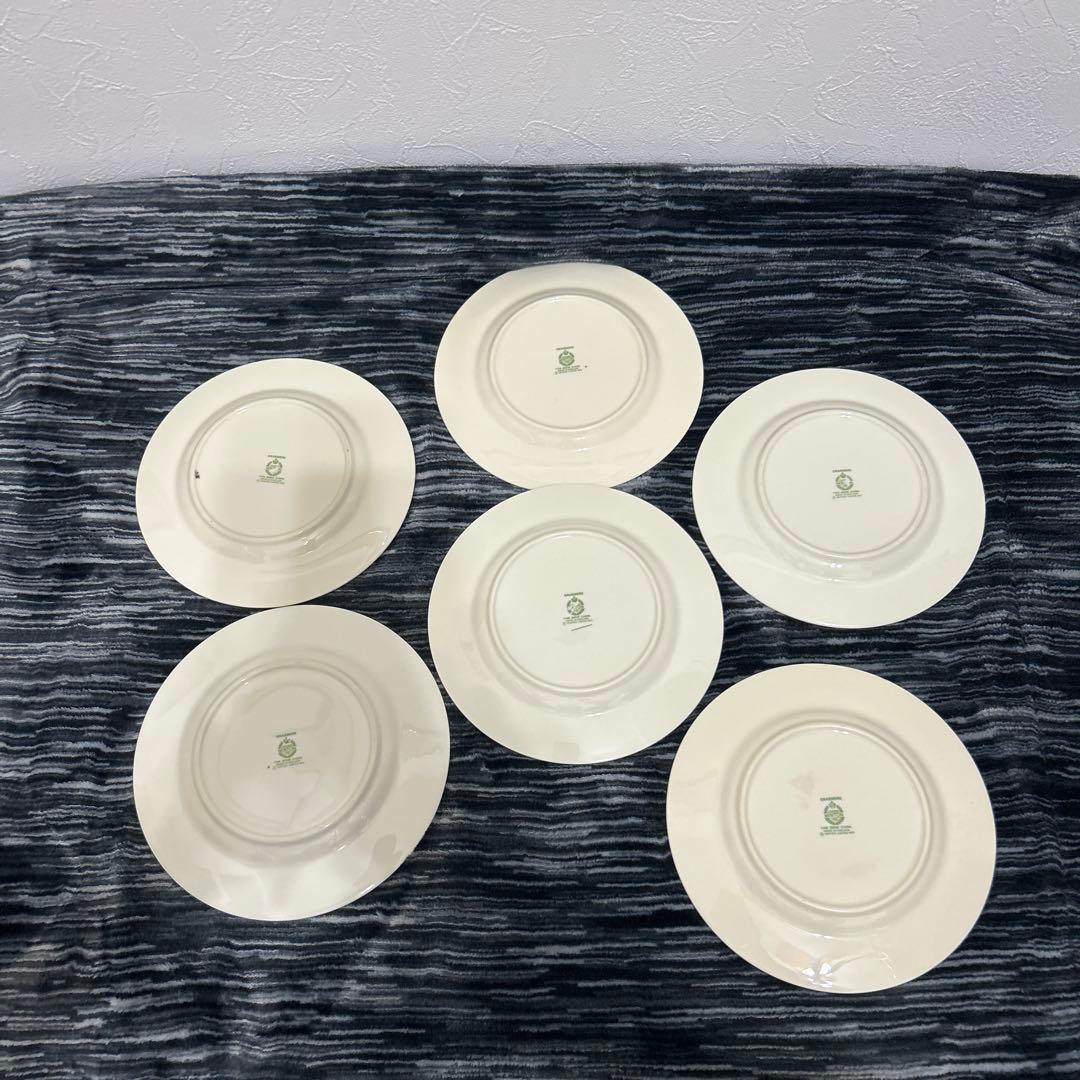 ミントン グラスミア 16.5cm プレート　6枚組　金彩　パン皿