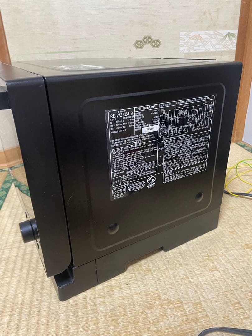 シャープ 電子レンジ 50/60Hz共用 RE-W232J-B 2022年製