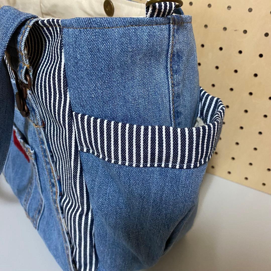 サロペット　デニムリメイク　トートバッグ