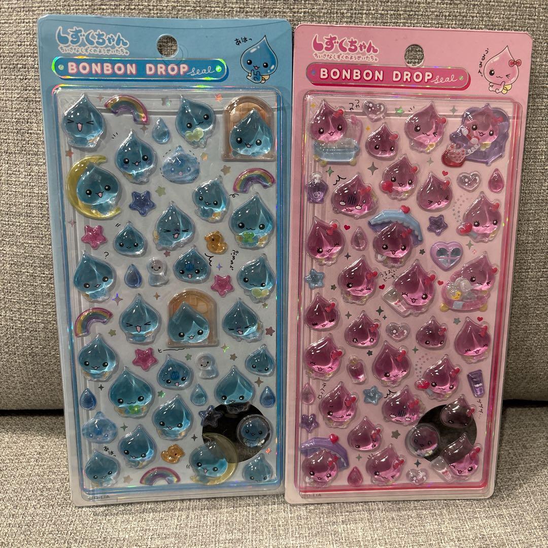 ボンボンドロップシール　しずくちゃん　うるおいちゃん　みるみるちゃん　4点セット