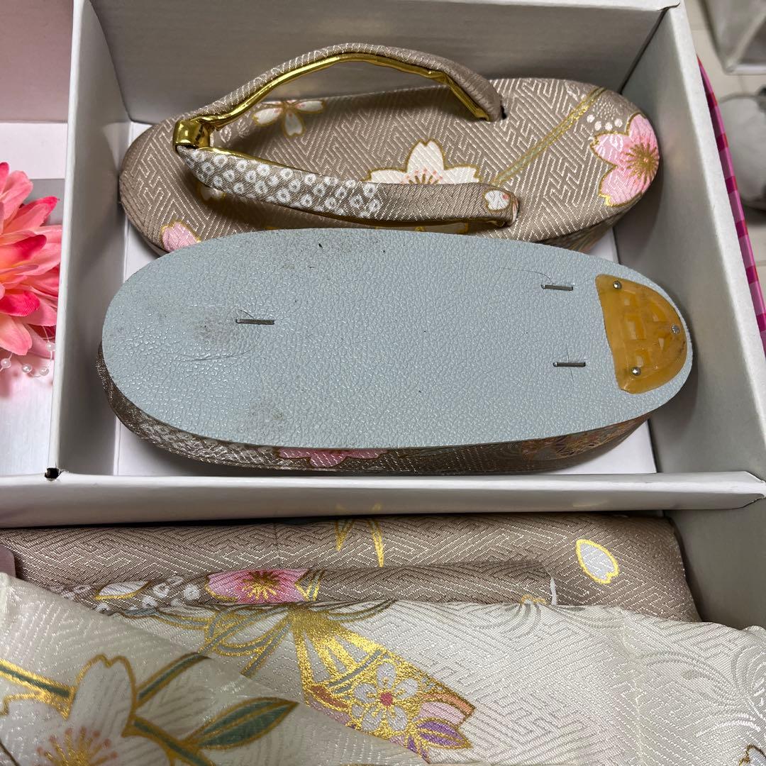 七五三 着物 3歳 女の子 【全て揃った豪華9点フルセット】 人気くすみカラー