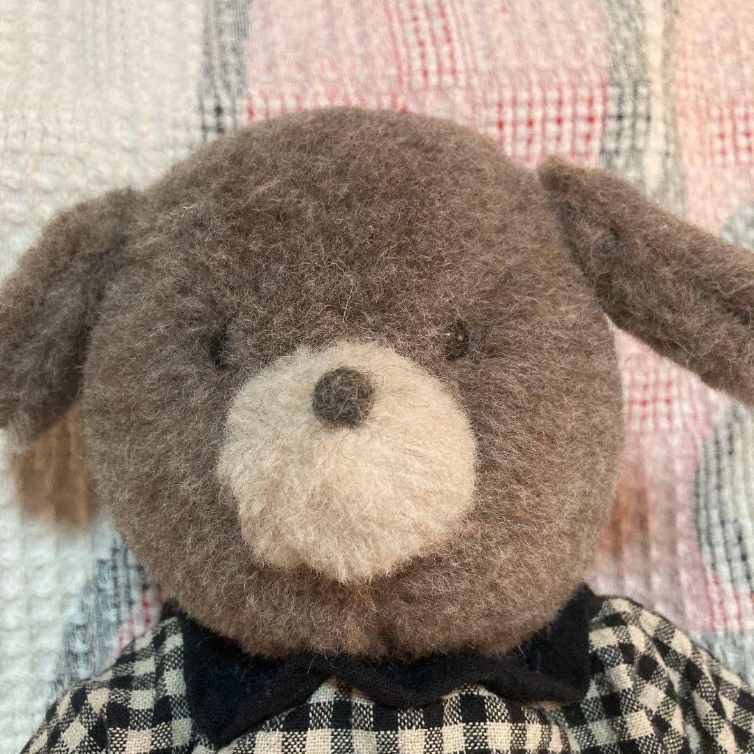 ぬいぐるみ作家　作家名不明　犬　ぬいぐるみ　中古品