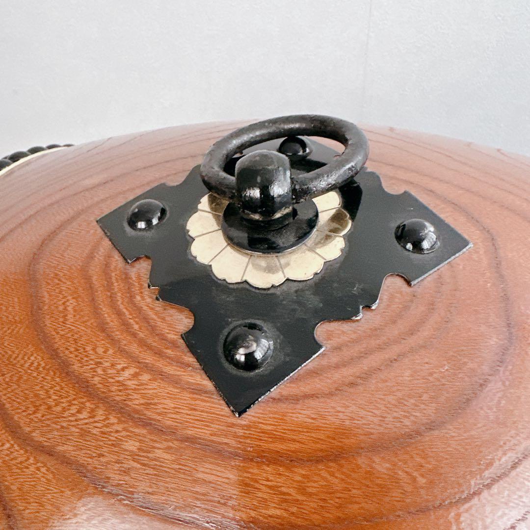 和太鼓 約1尺 くり抜き胴 台座 バチ付 夏祭り 三崎屋太鼓店