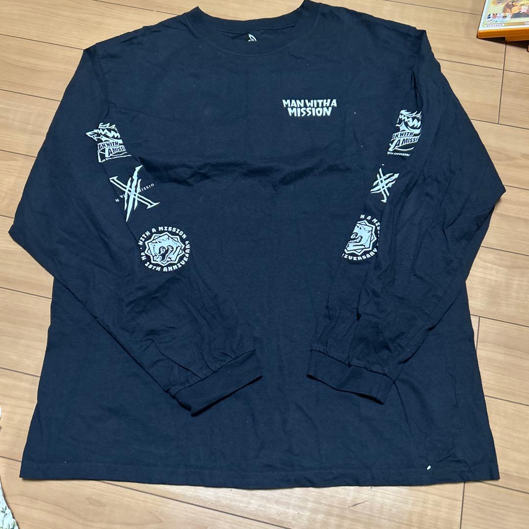 レア MAN WITH A MISSION 長袖Tシャツ　メモリアルロゴロンT