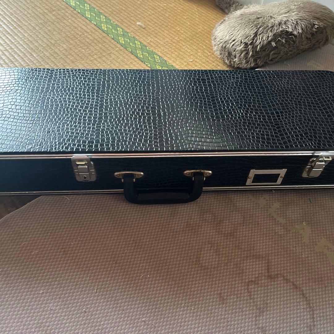 三味線ケース 黒 赤 内装 ヘビ模様