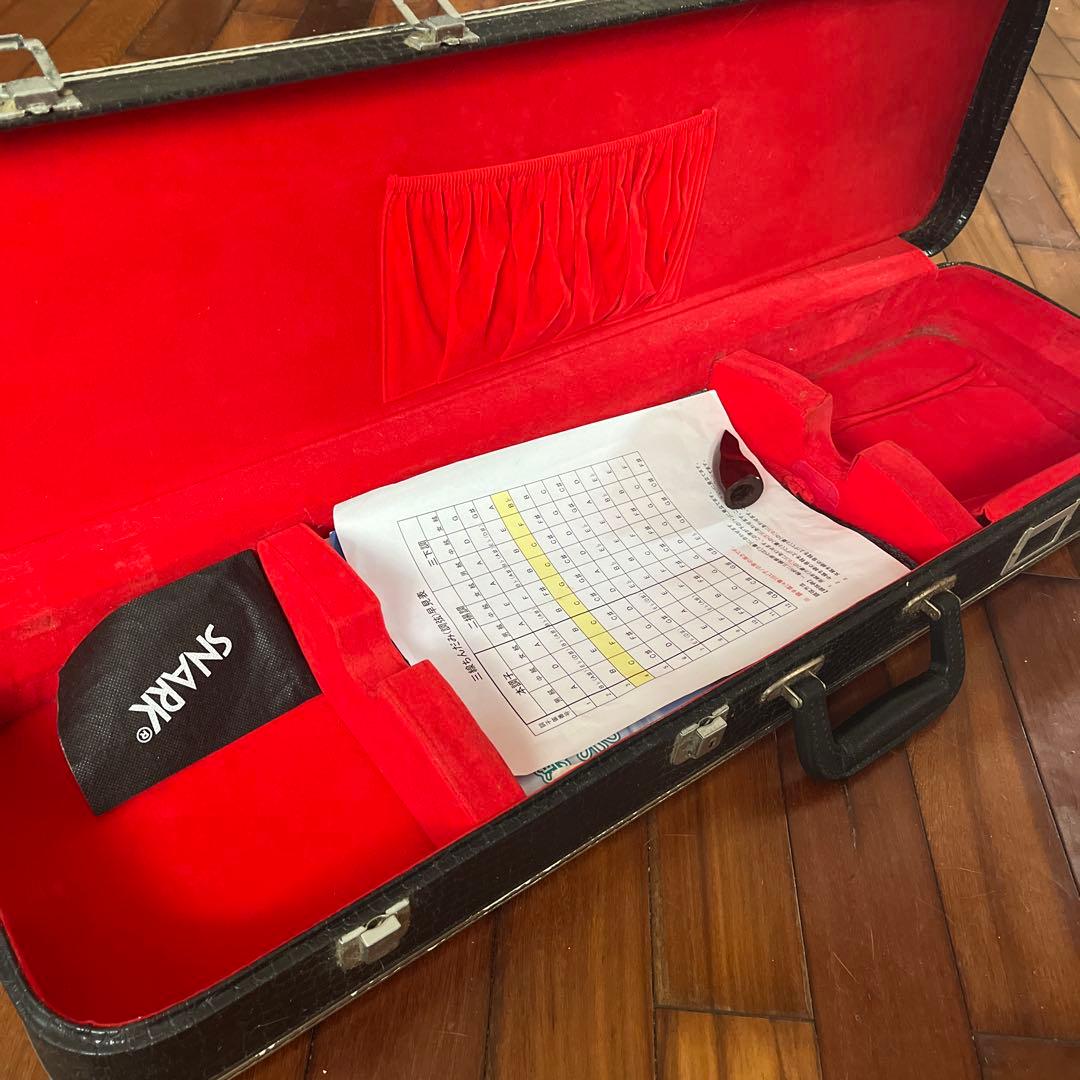 三味線ケース 黒 赤 内装 ヘビ模様